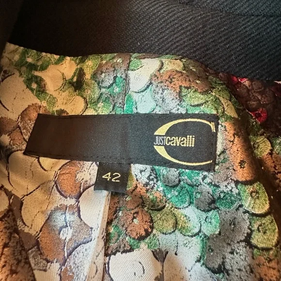 Just Cavalli Black Jacket & Pants Set Intricate Appliqué Spanish Style - Picture 9 of 16